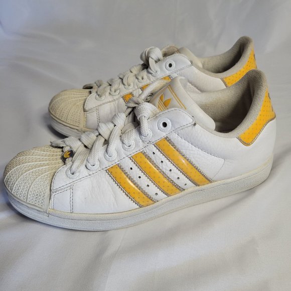 Adidas Shell Toe Yellow Stripe Shoes (Size US 8) main image 4